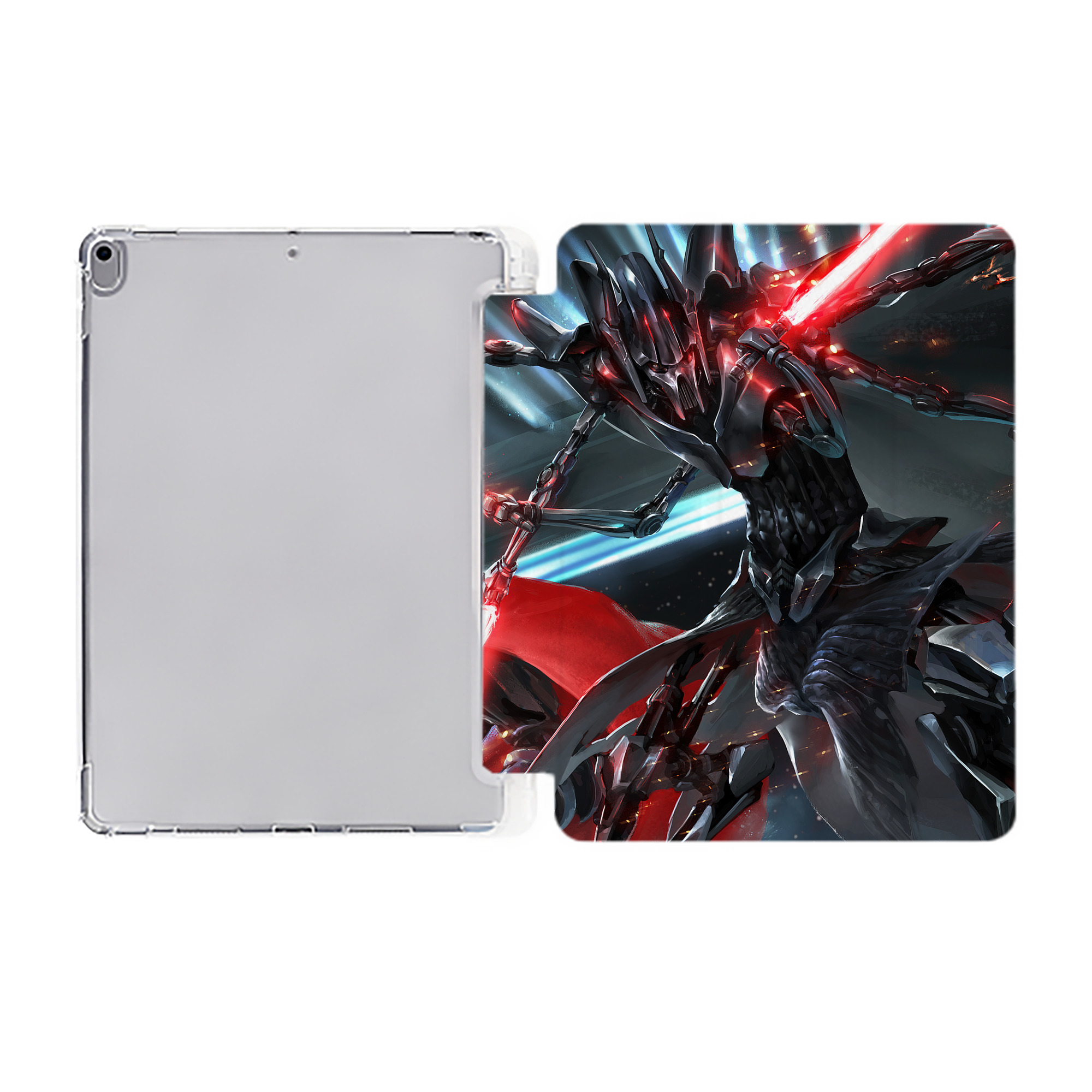 （画像用） スター・ウォーズ Star Wars IPad ケース ペン収納付き 三つ折りスタンド PUレザー×シリコン 対応機種9.5/10.5/10.9インチ